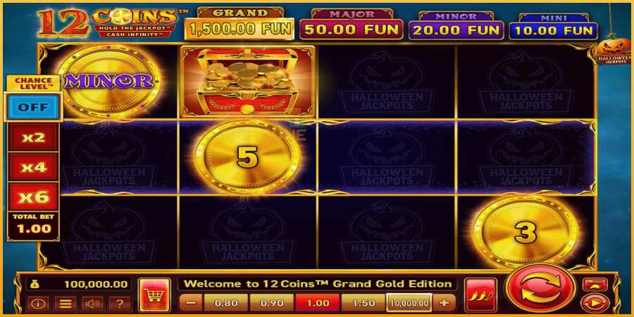 12 Coins Grand Gold Edition Halloween Jackpots màquina de joc per diners, imatge 1