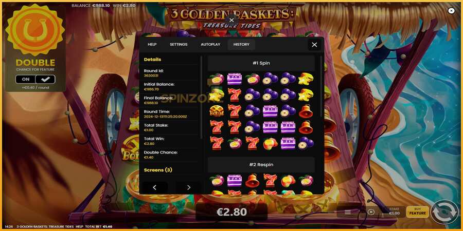 3 Golden Baskets: Treasure Tides màquina de joc per diners, imatge 5