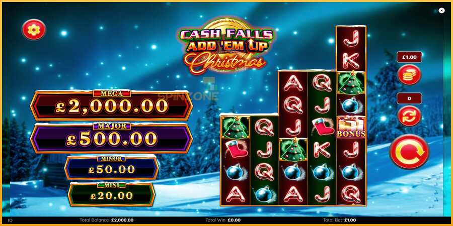 Cash Falls: Add Em Up Christmas màquina de joc per diners, imatge 1