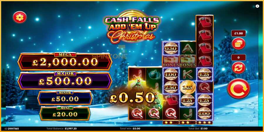 Cash Falls: Add Em Up Christmas màquina de joc per diners, imatge 4