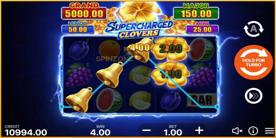 Supercharged Clovers: Hold and Win màquina de joc per diners, imatge 2